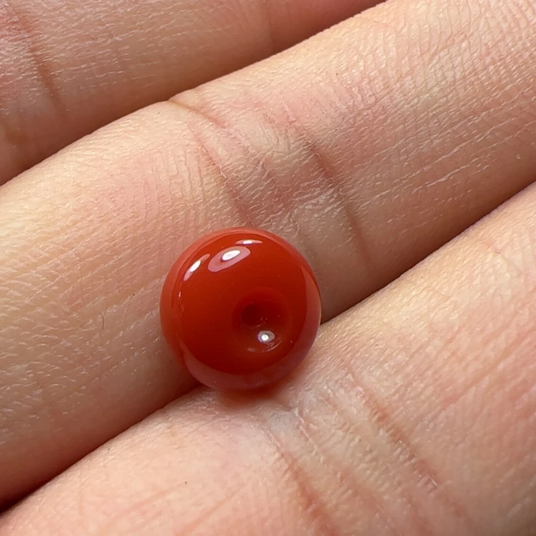 南红玛瑙扣子未镶嵌海**燕