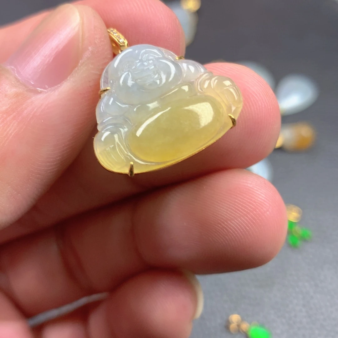 【闪购商品】颈饰18K金镶嵌翡翠?翡翠