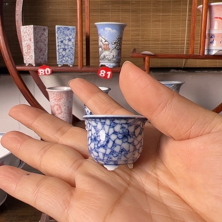 墨奈手绘陶瓷花盆