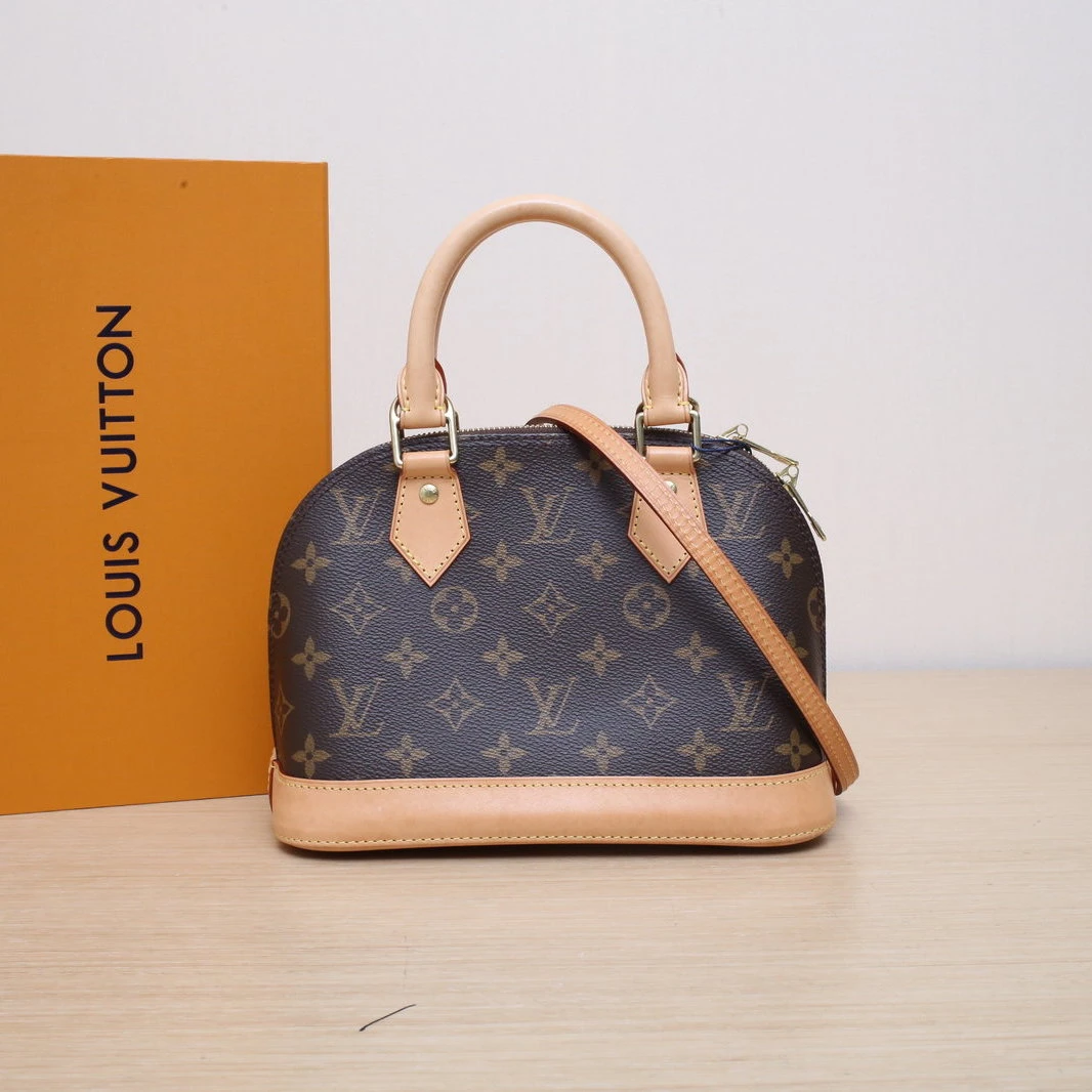 95新 LouisVuitton/路易威登 【小花黑黑】贝壳包 BB 23.5 老花