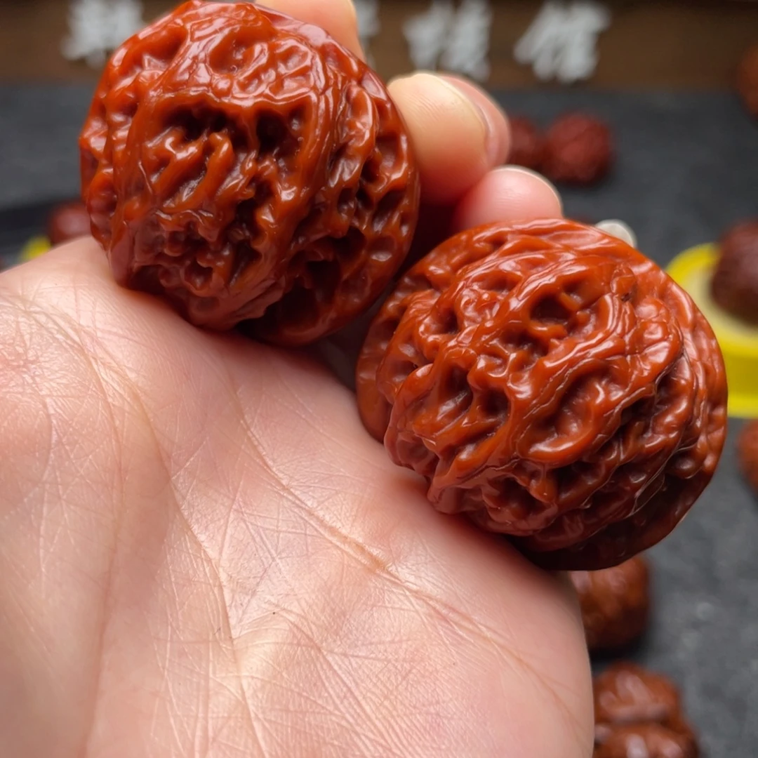 文玩核桃吊坠文玩核桃 手把件 苹果圆 39