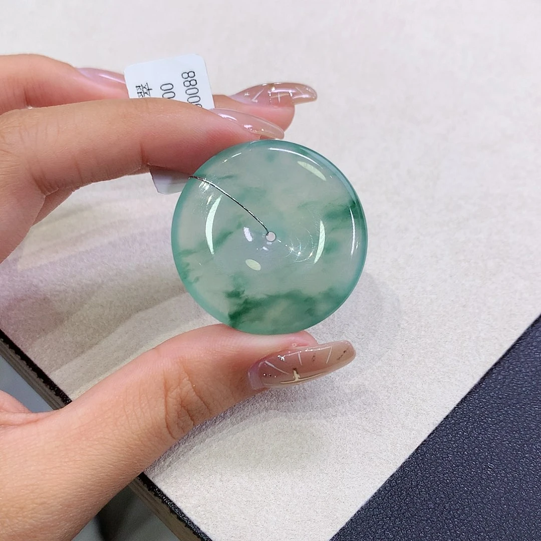 翡翠未镶嵌吊坠(不含链)35-6.5