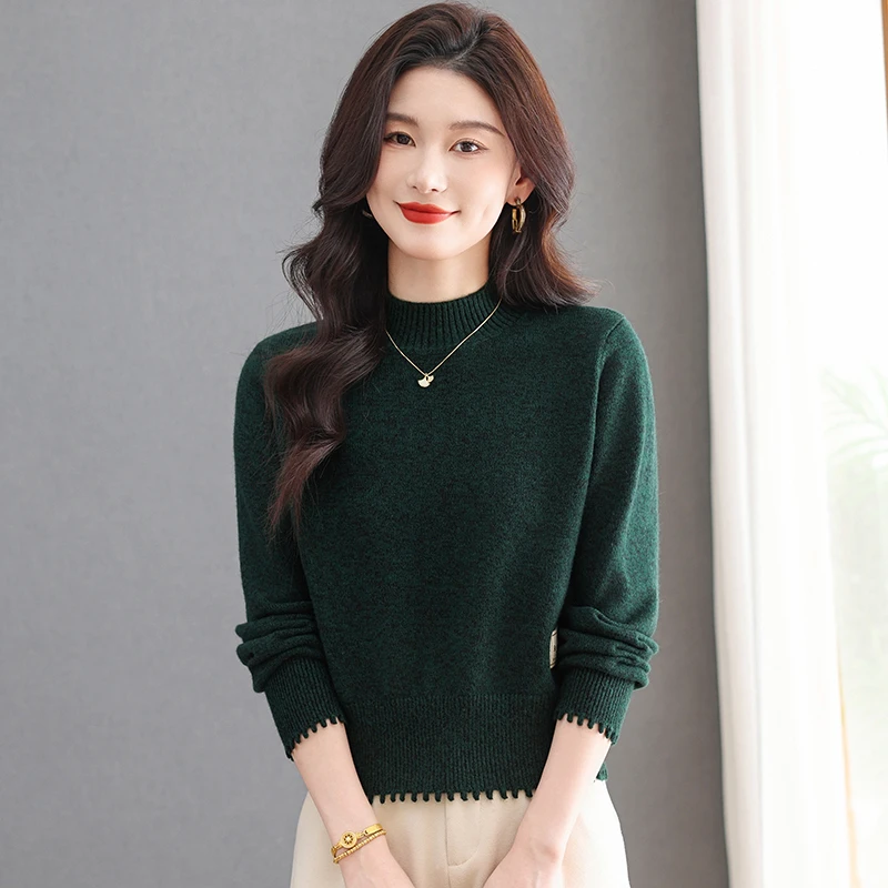 短款高腰毛衣女款2025新款秋冬外出洋气时尚小个子内搭打底衫爆款