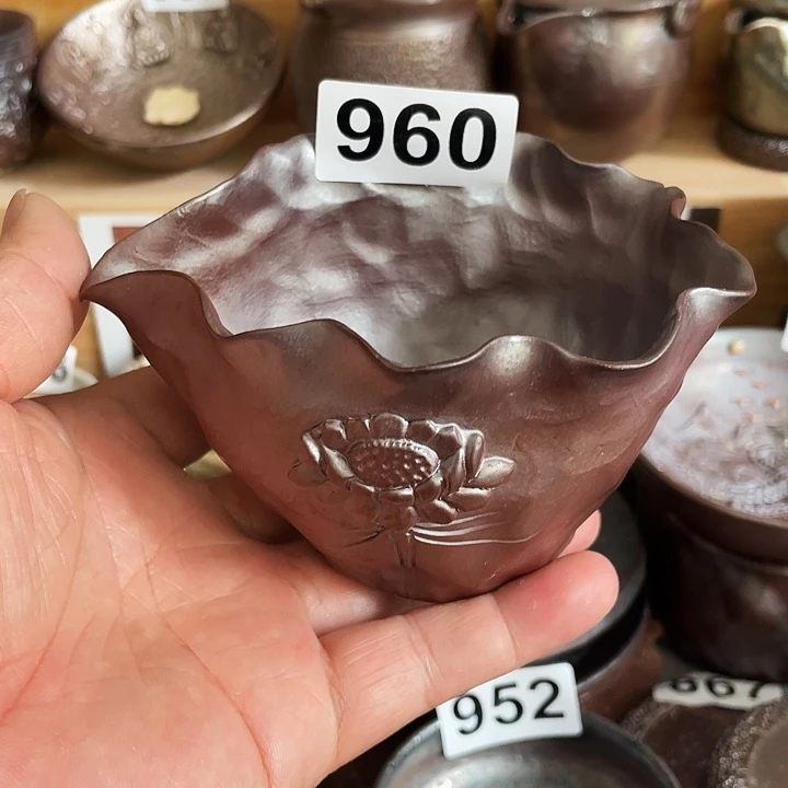 茶杯紫砂柴烧纯手工960