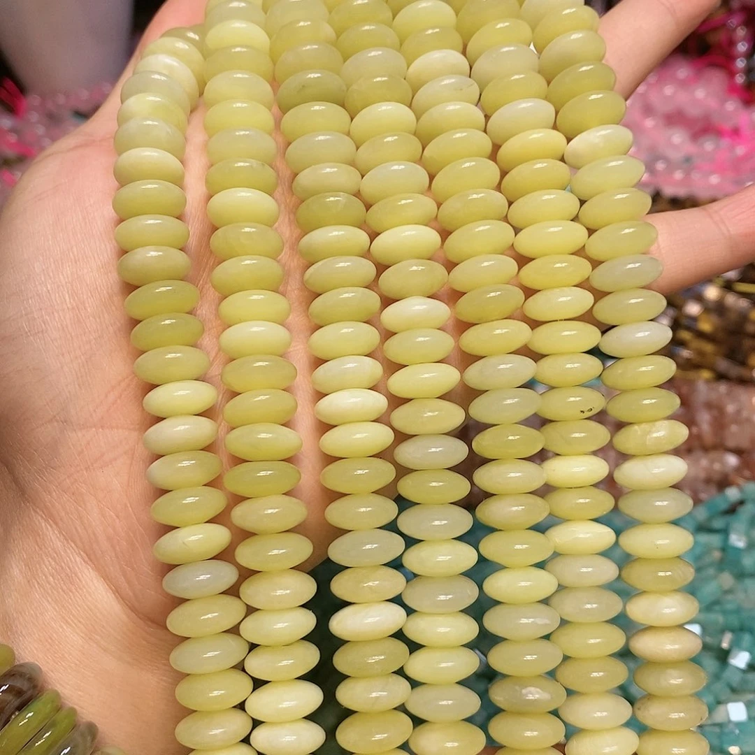 玛瑙/玉髓散珠天然秀玉飞碟12mm一条