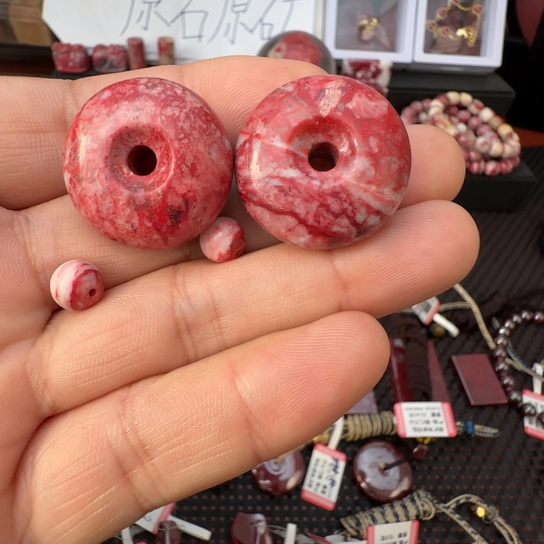 凭***风天然辰砂朱砂原石吊坠