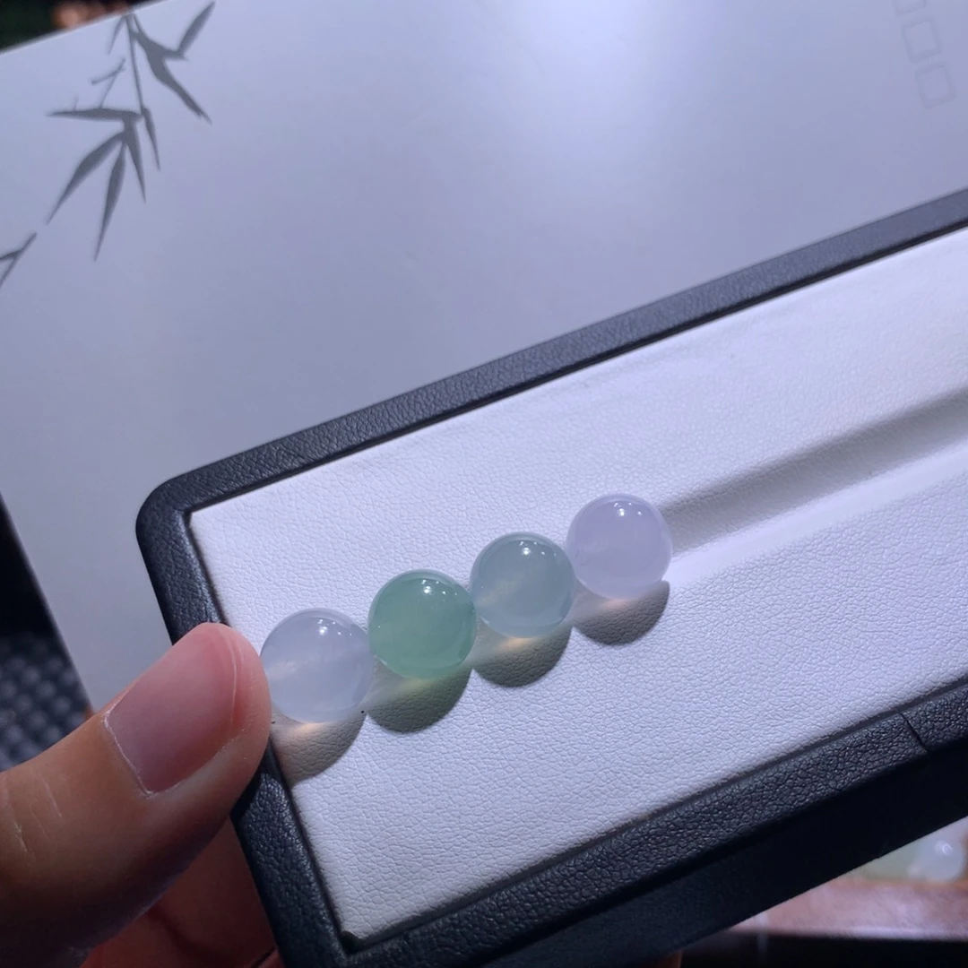 翡翠散珠特价莫兰迪色系卡10.6～10.9