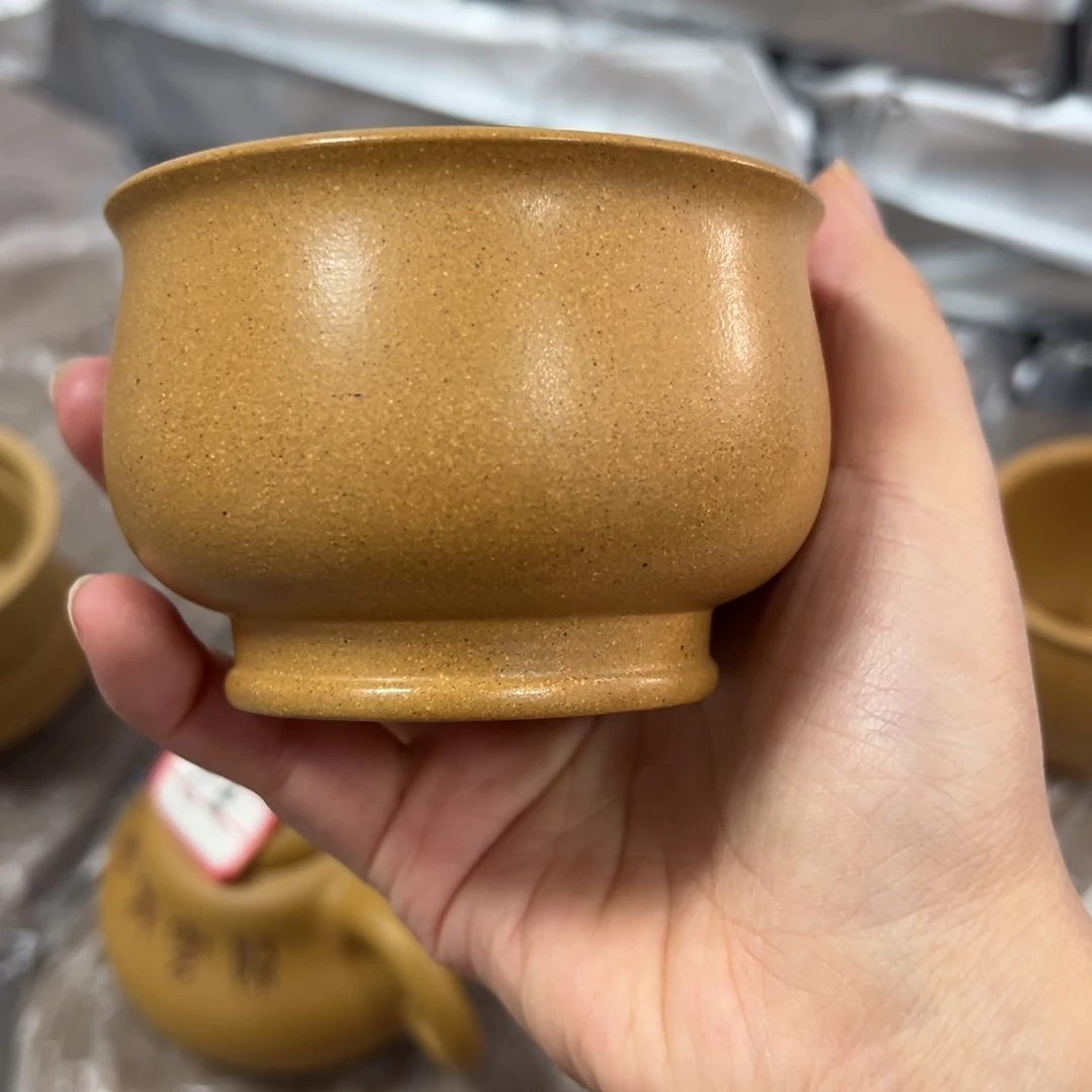 紫砂茶壶黄龙山原矿黄金段