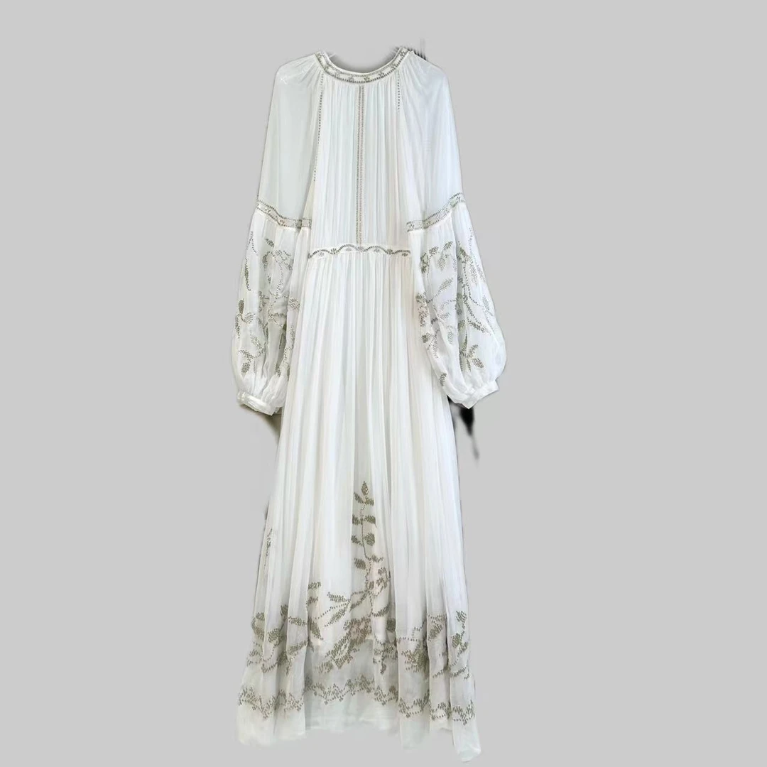 【高定-林姐真丝】重磅100桑蚕丝连衣裙Y24C9055-2