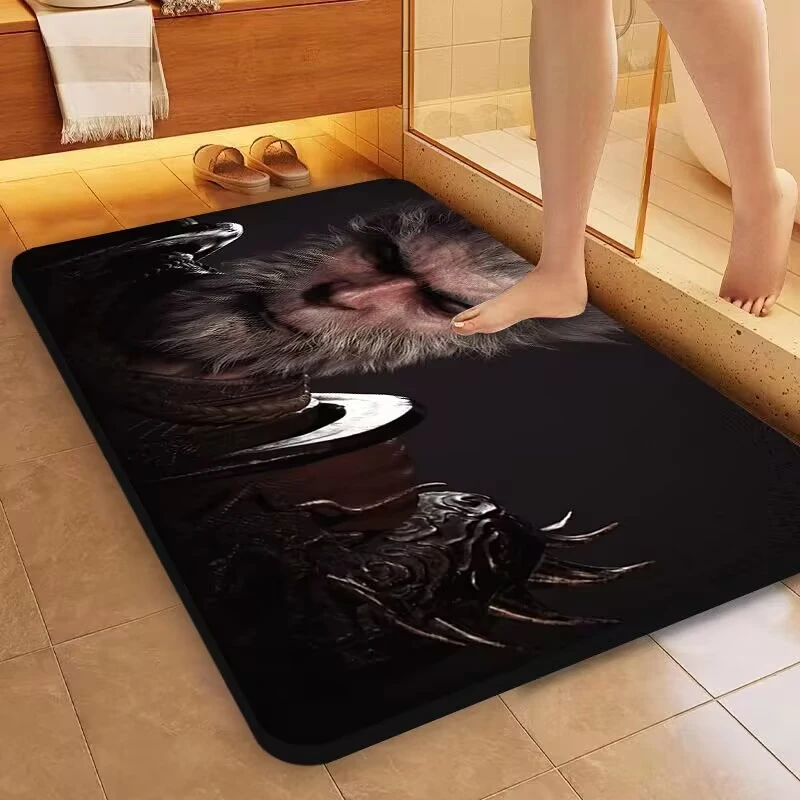 卡通黑悟空吸水地垫浴室门口防滑脚垫洗手间厕所垫卫生间速干软垫