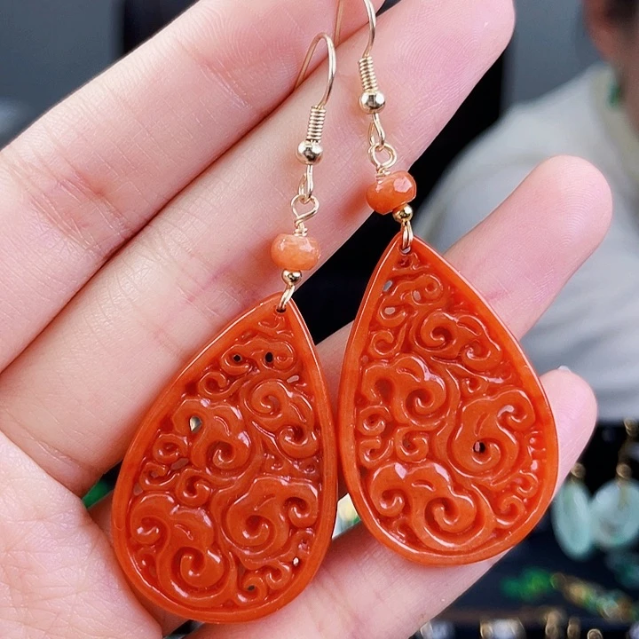 翡翠耳饰未镶嵌饰品