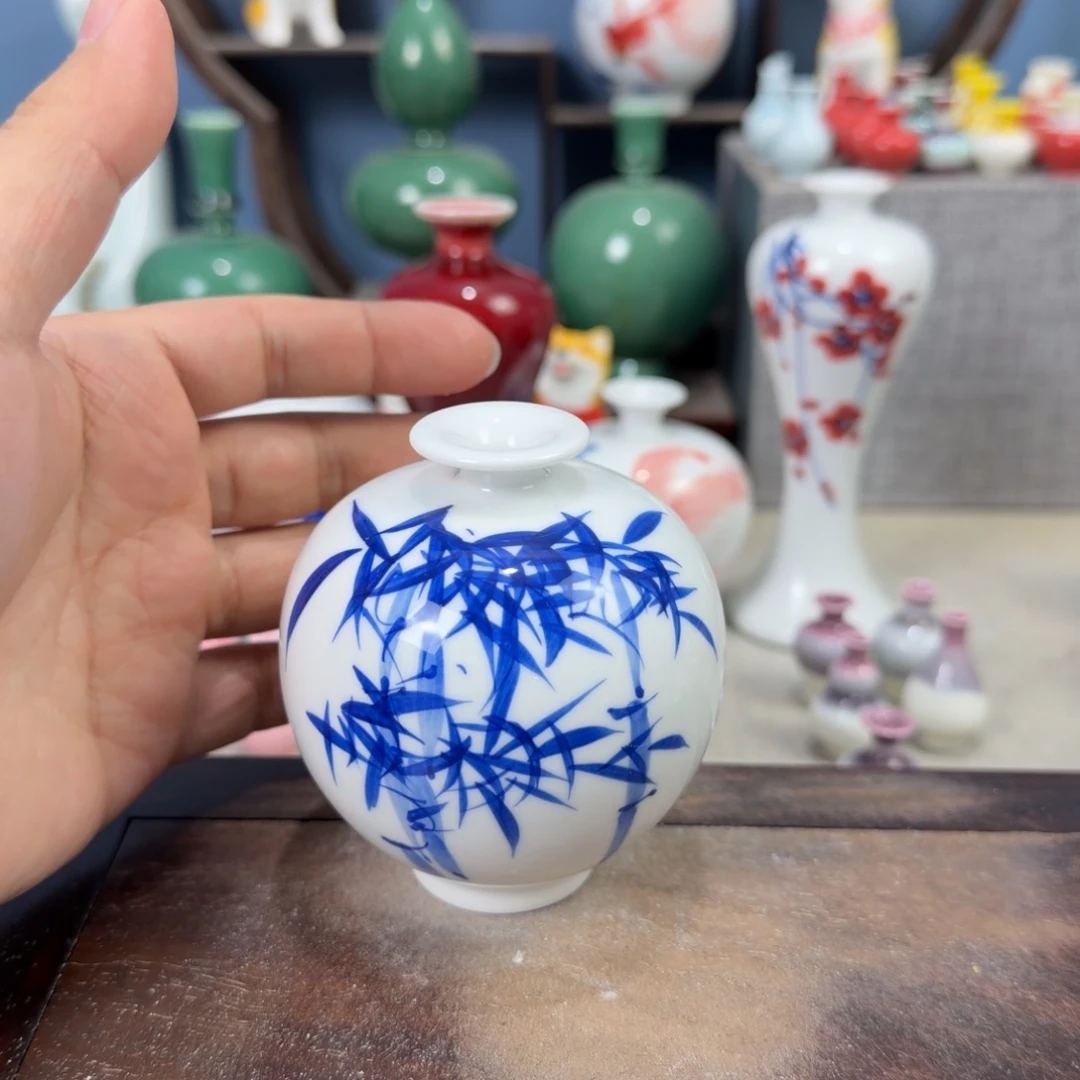 陶瓷手工小花器摆件