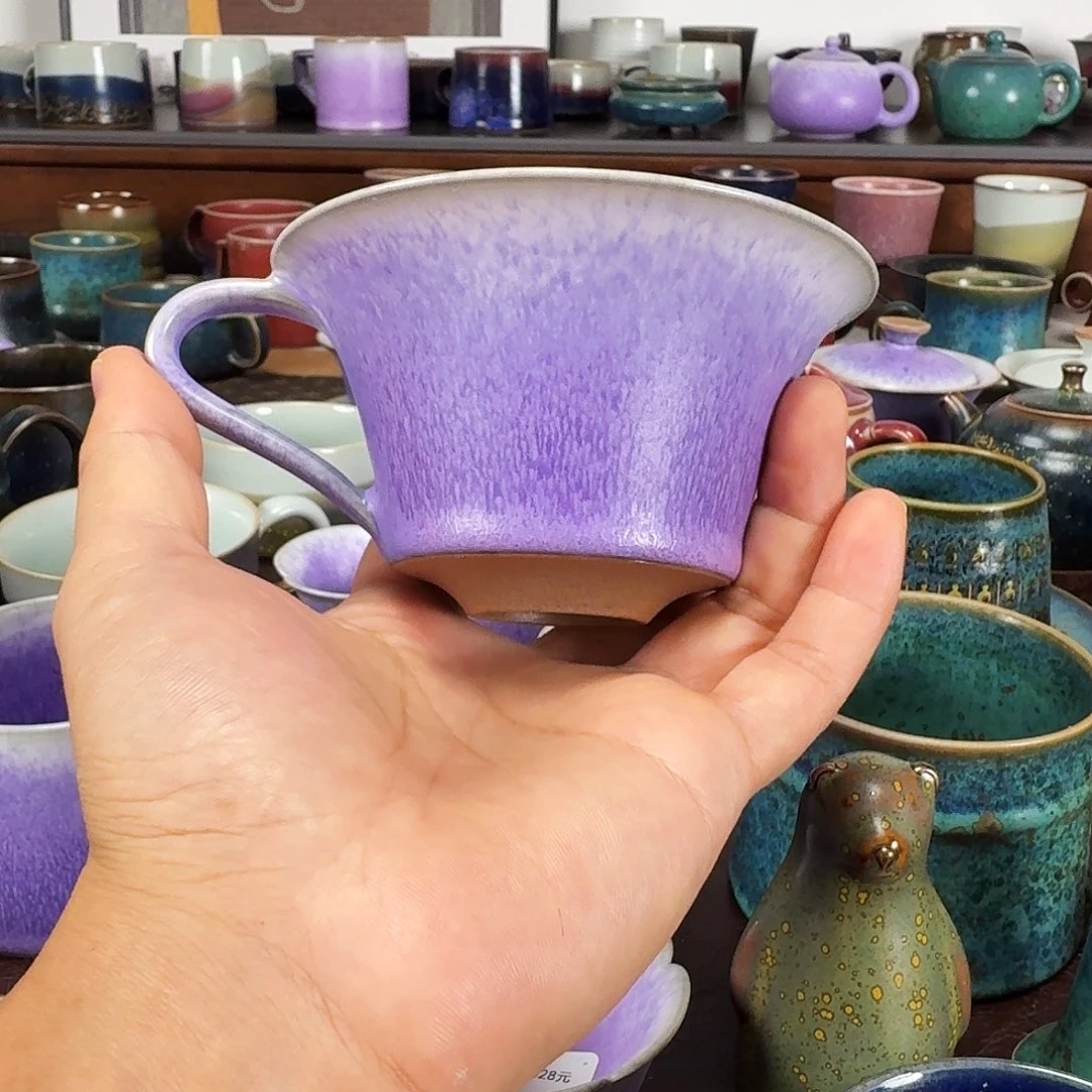 紫光釉马克杯咖啡杯