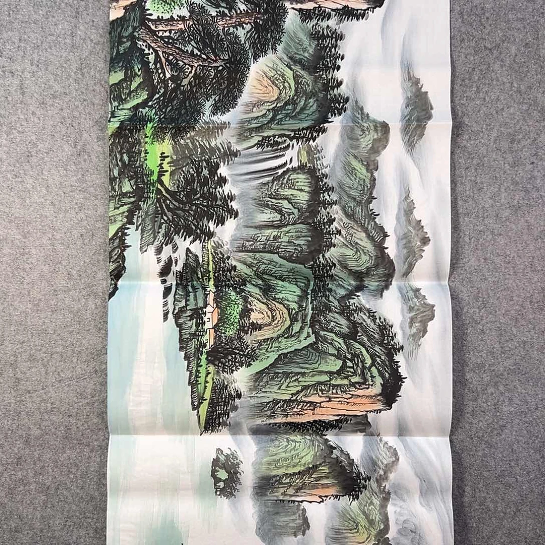 国画590 牡丹之花之叶的颜色与叶