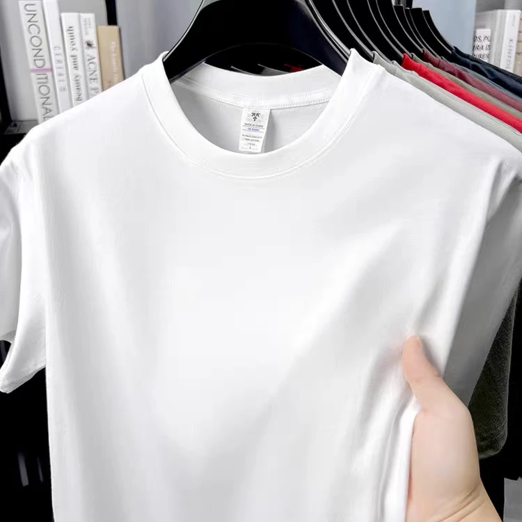 【通江恒宣】C63787夏季男士净色简约休闲圆领T恤