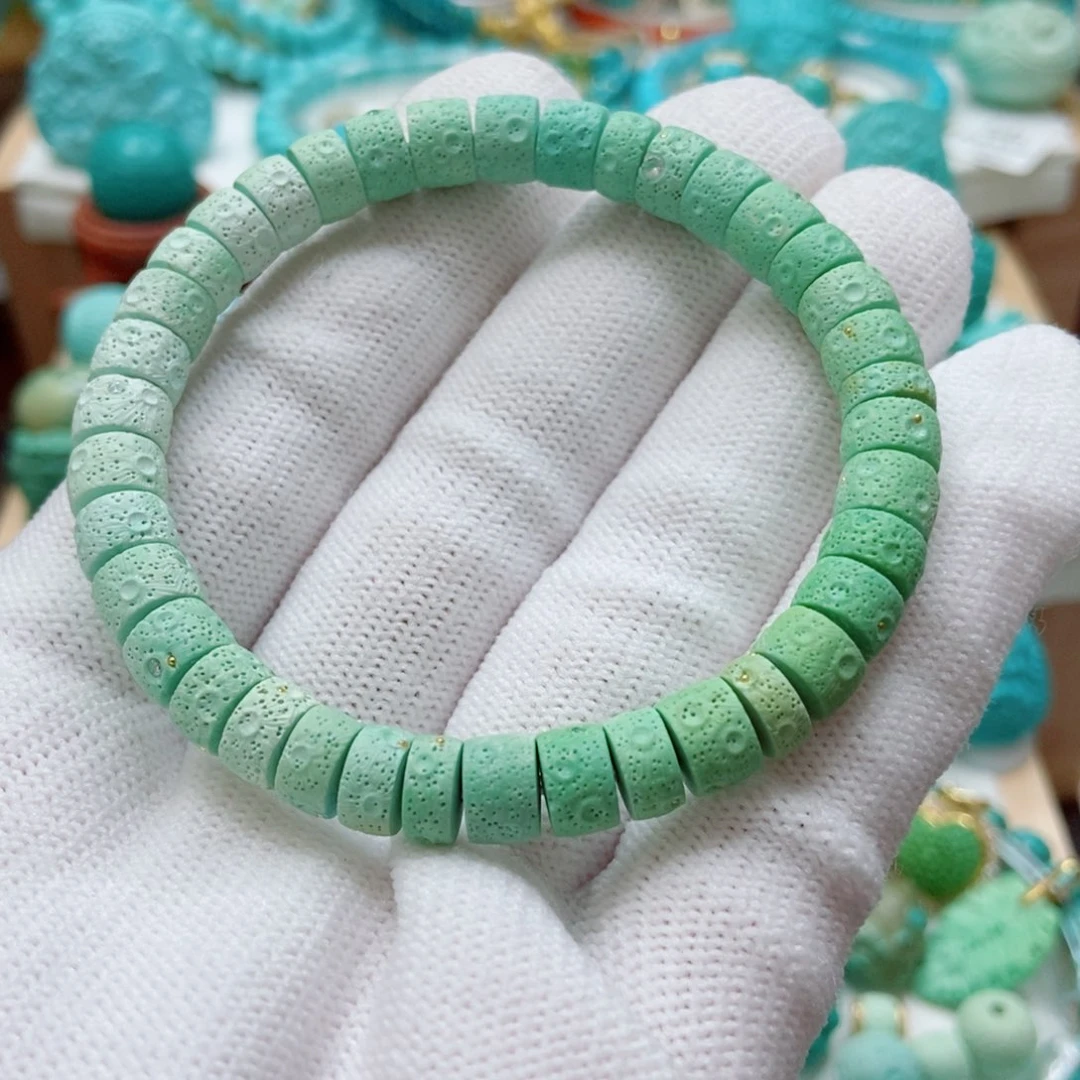 绿松石未镶嵌手串7.3mm