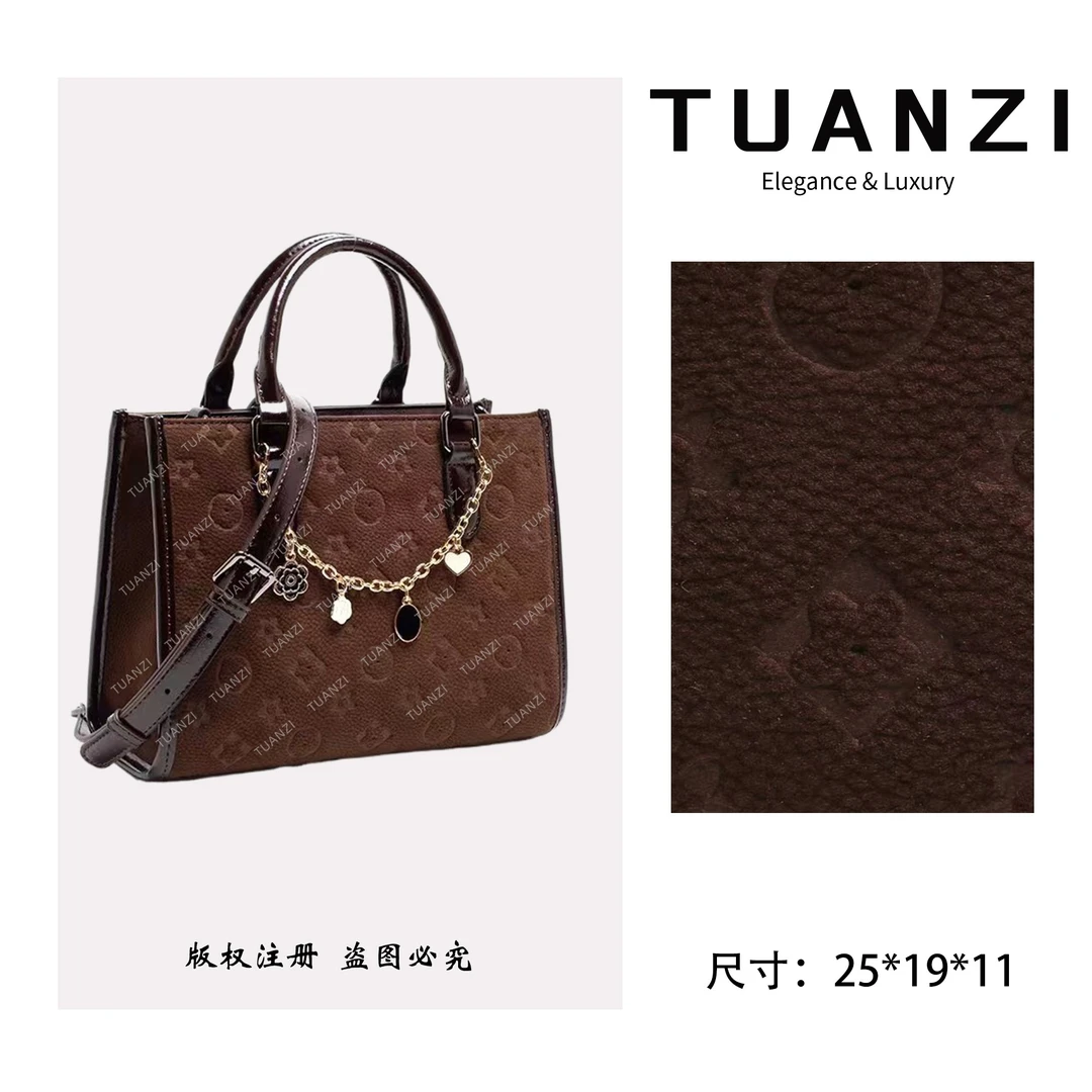 TUANZI【高端玩家】秋冬新款25cm原创设计女包 QYX-81647-巧克力酱