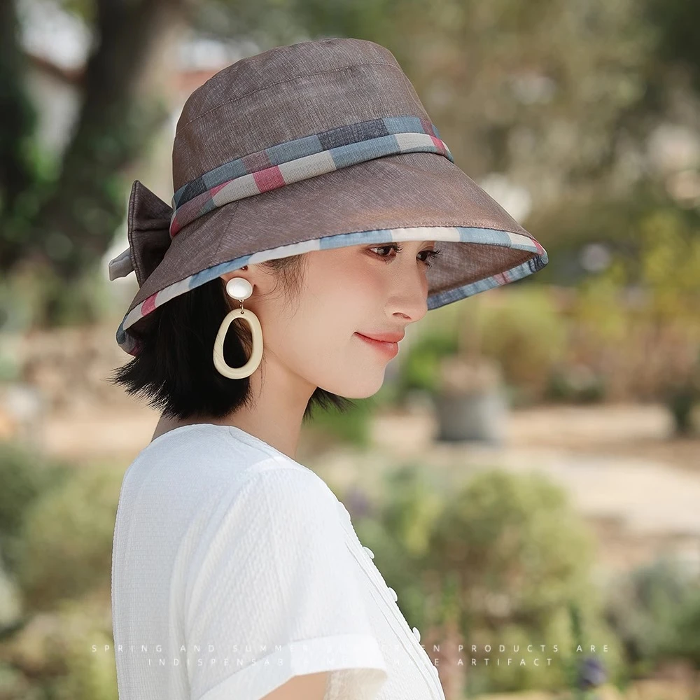 啄木鸟帽子女士2024新款时尚百搭中老年盆帽出游遮阳显脸小渔夫帽