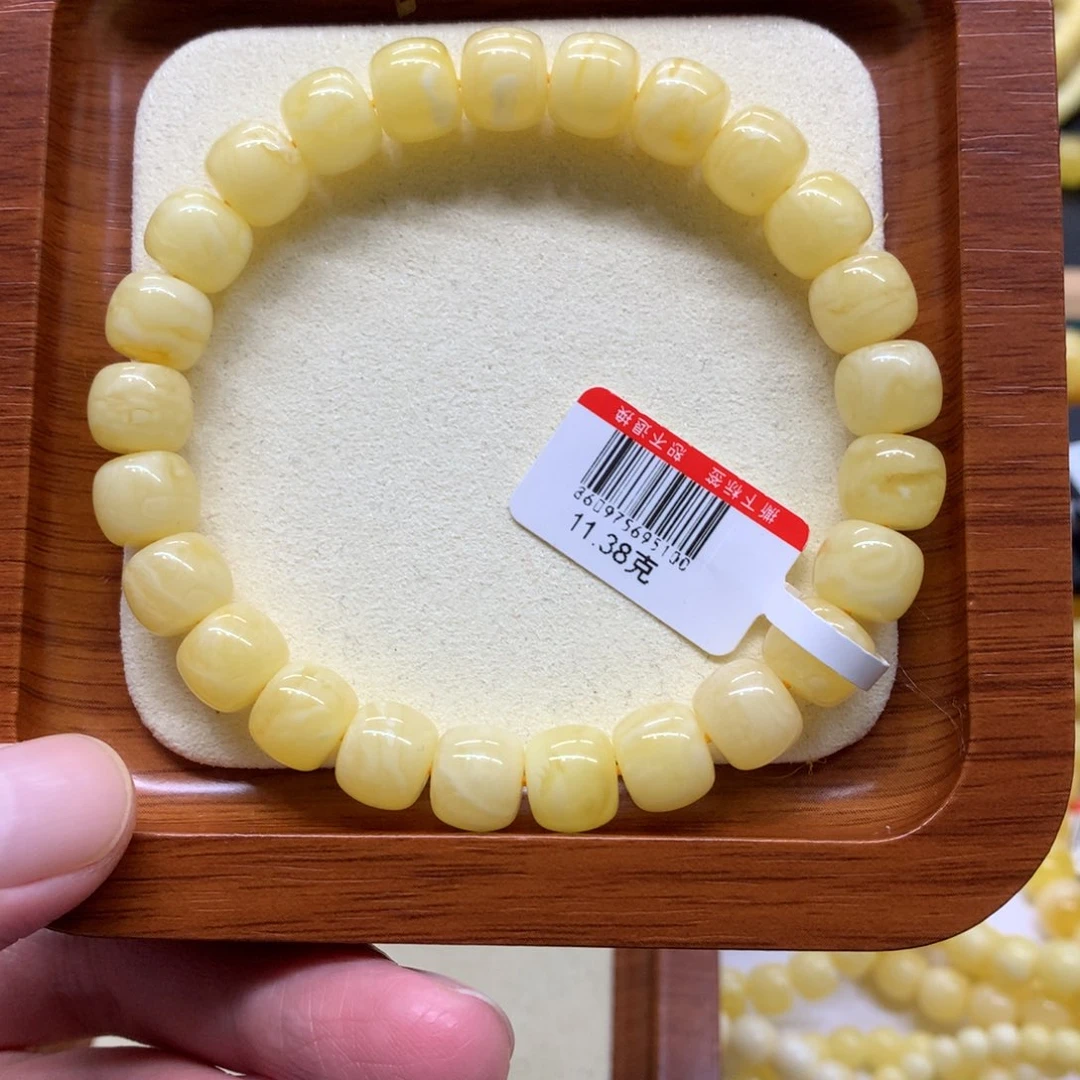 每***悟蜜蜡未镶嵌手链蜜蜡