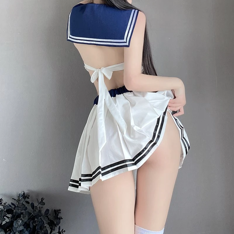 「心机小兔」日系性感jk辣妹显瘦学院风百褶纯欲情侣战袍