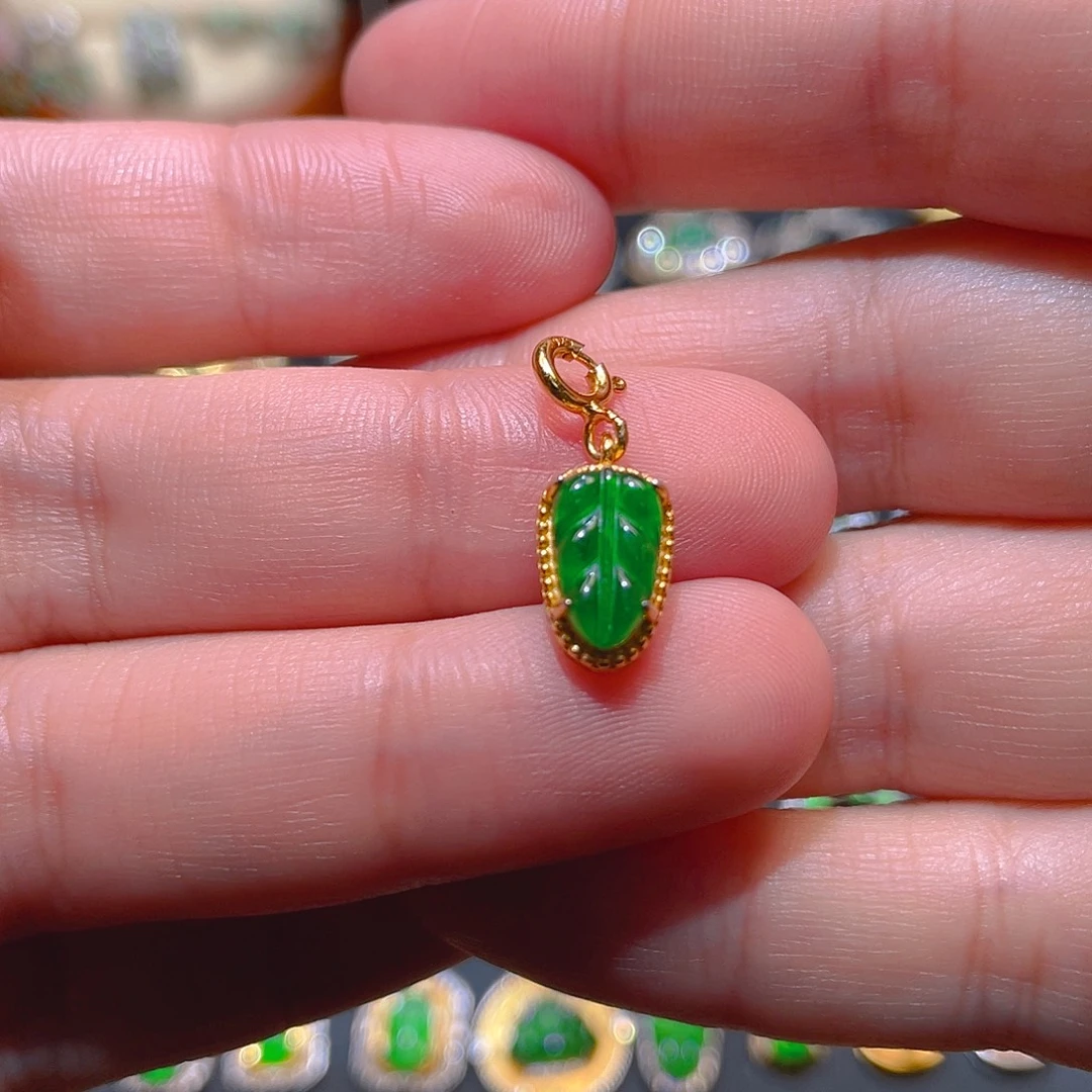 翡翠银S925镶嵌吊坠(不含链)