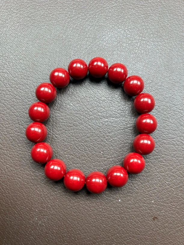 含辰砂工艺品朱砂紫金砂12圆珠手串