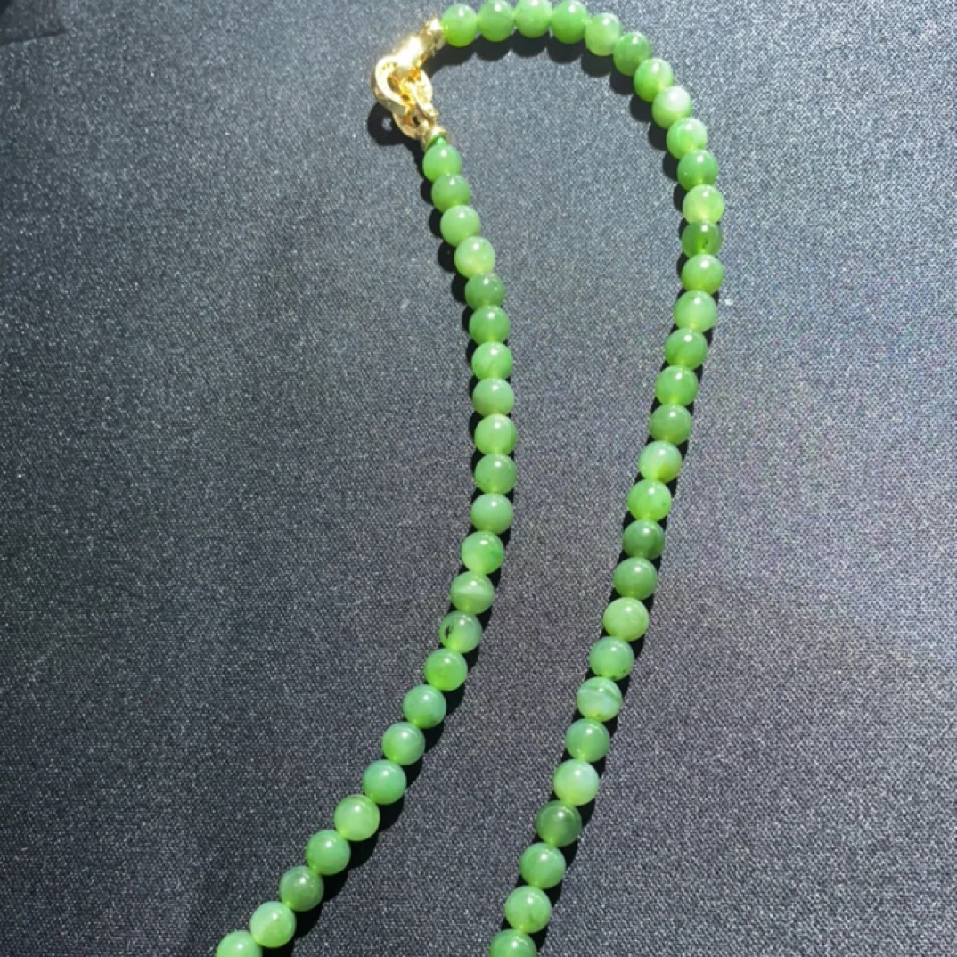 天然碧玉卡6项链干净无黑