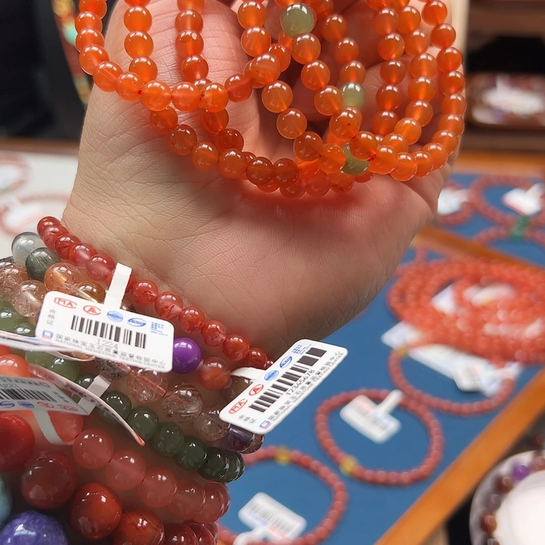 南红玛瑙未镶嵌手链