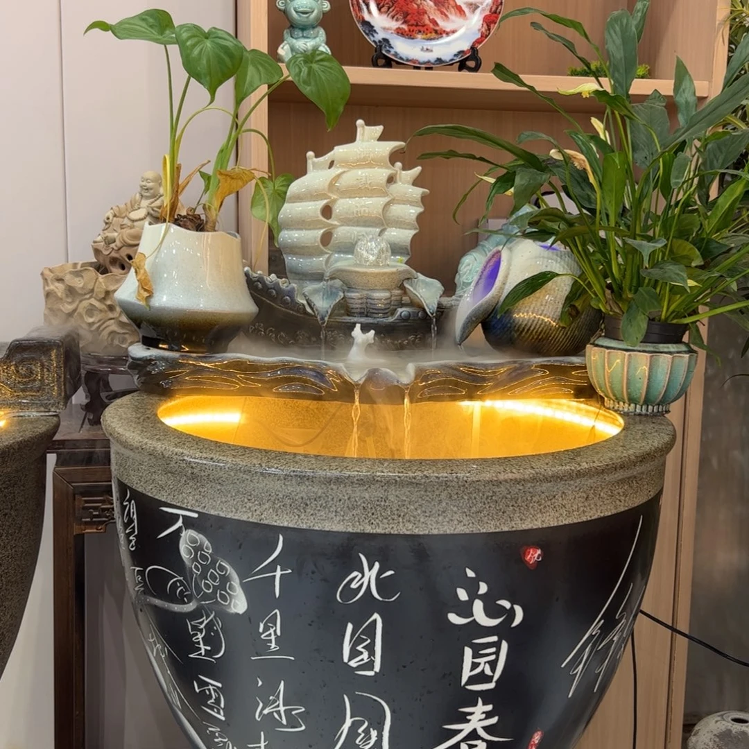 陶瓷景德镇陶瓷流水摆件