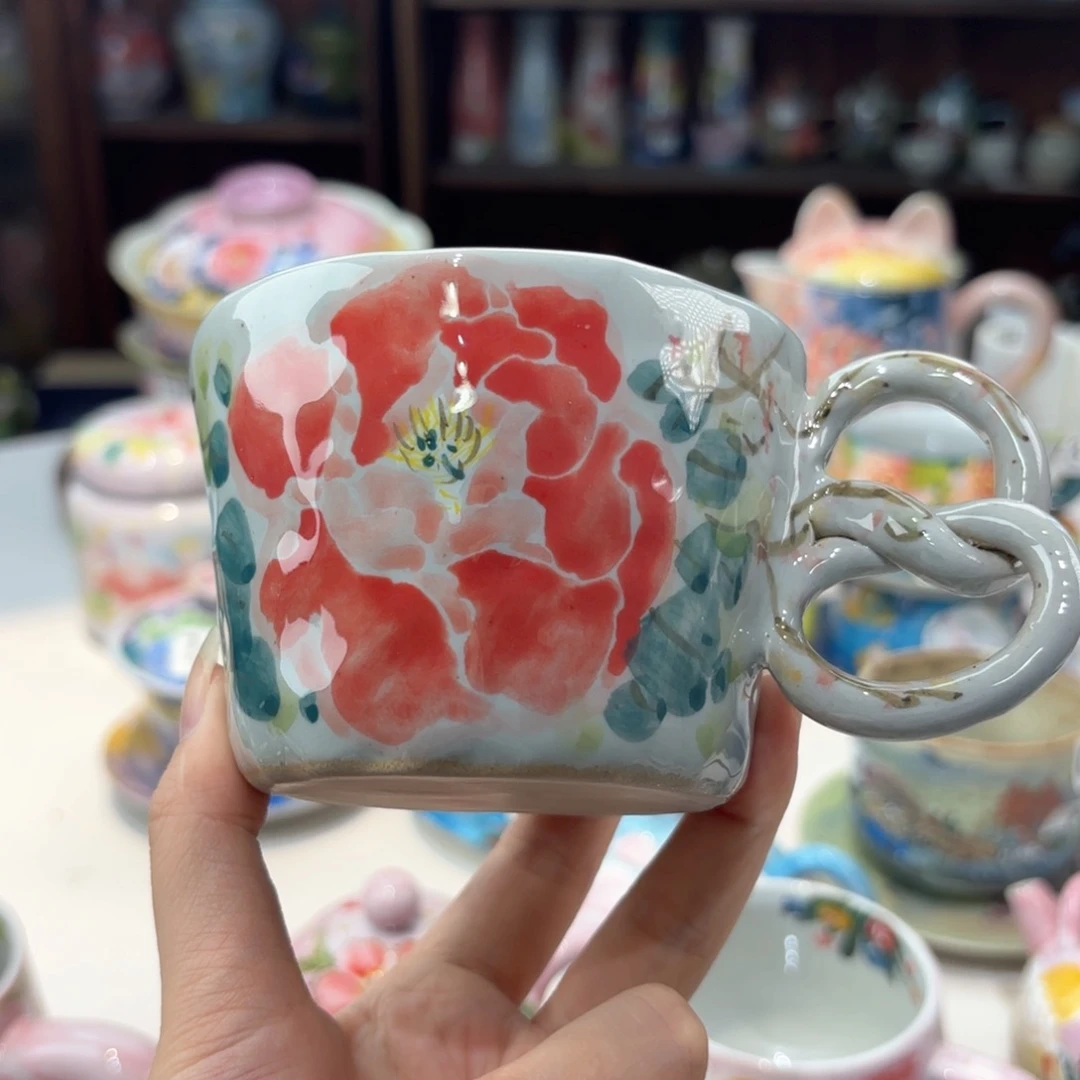 景德镇手绘高温釉下彩陶瓷茶具
