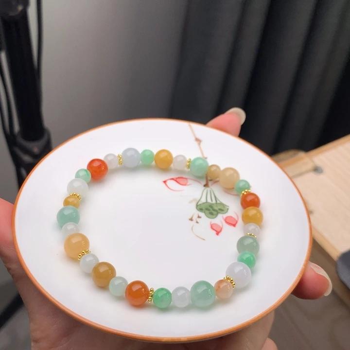 翡翠未镶嵌手链翡翠y1544 卡7.5