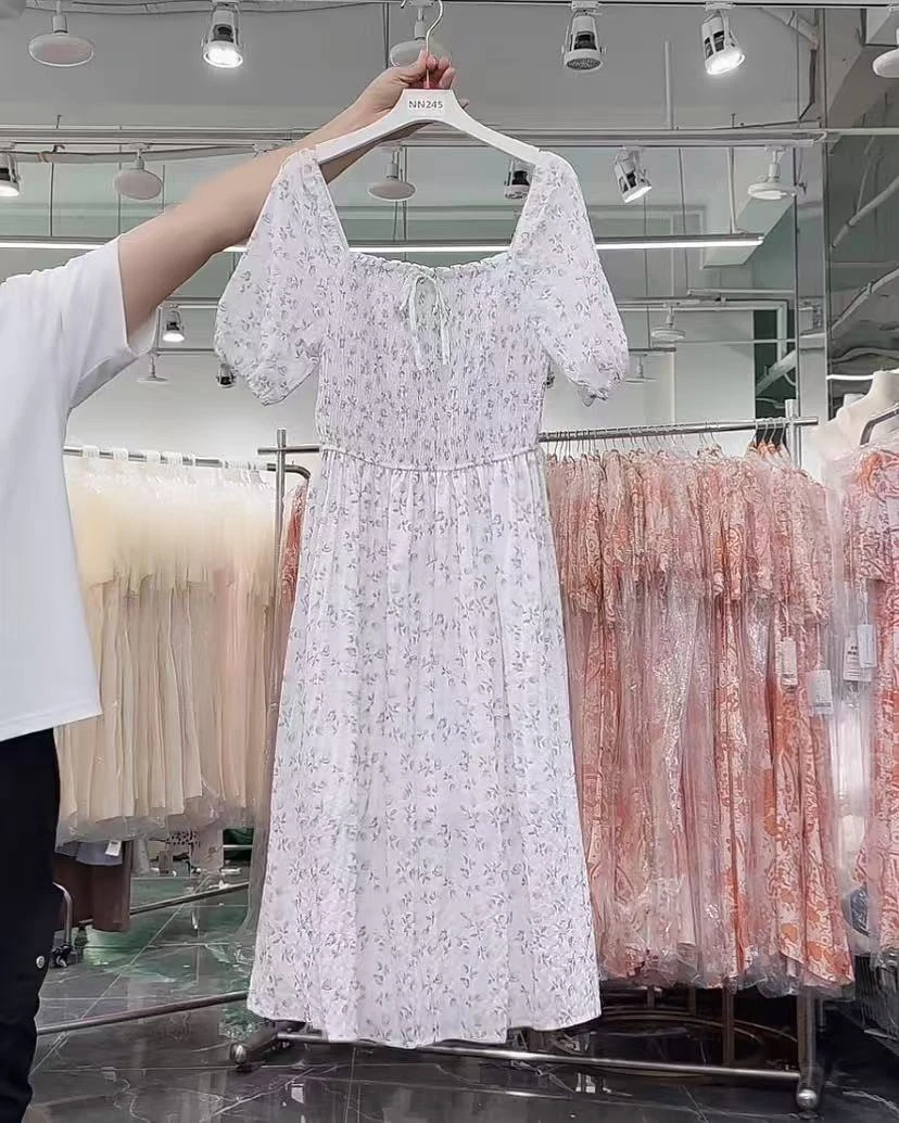 【YZ•衣系列】NN245-时尚女装设计感新款连衣裙法式收腰气质显瘦