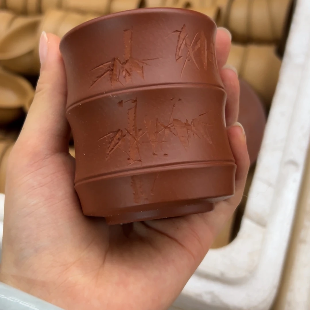 紫砂大红袍竹节不退不换微瑕