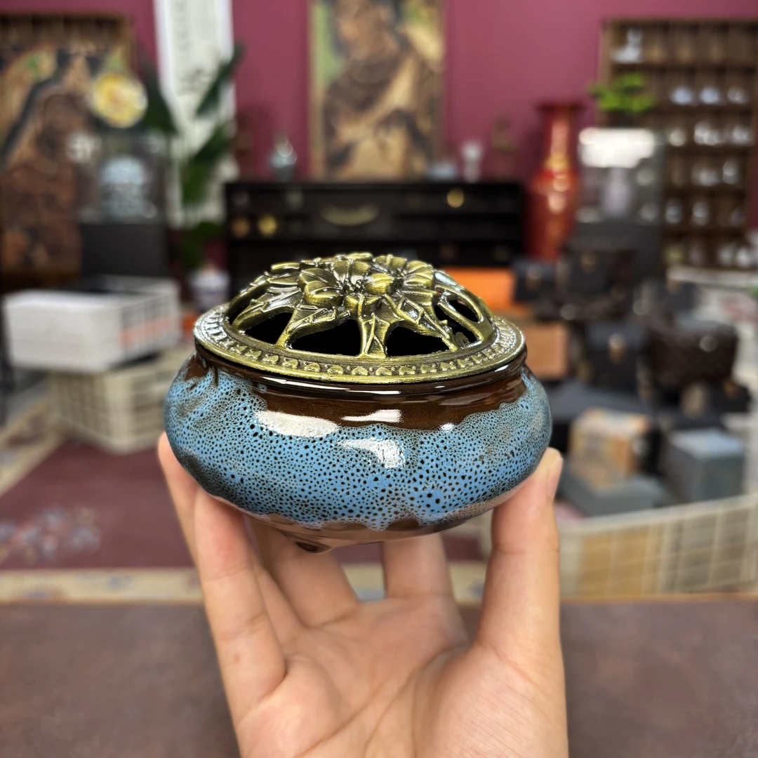 【闪购商品】陶瓷家用室内盘香炉茶道配件