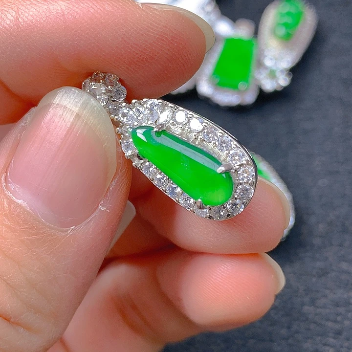 翡翠银S925镶嵌颈饰