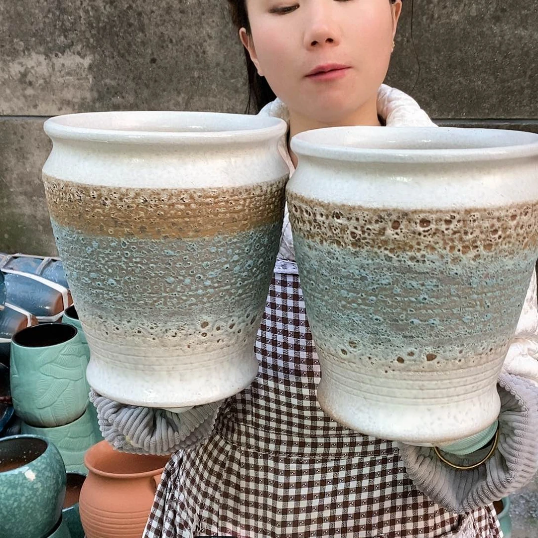 紫砂花盆正品口18高21