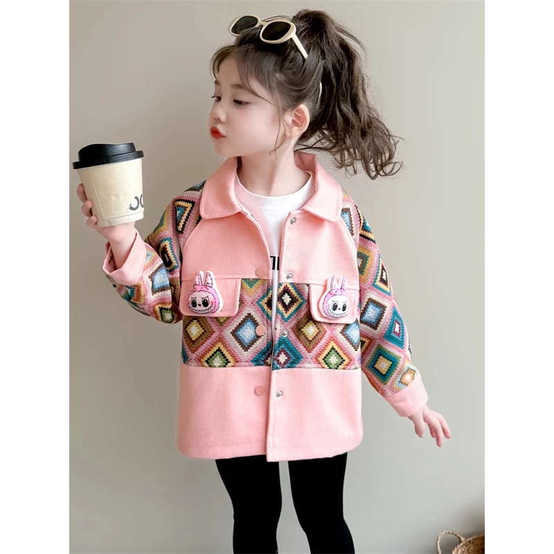 女童拉布布早秋牛仔外套春秋款2025新款女宝宝超洋气秋装儿童上衣