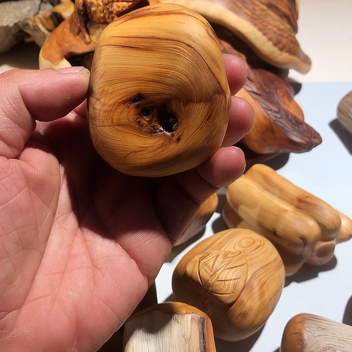 香榧木太行崖柏手把件