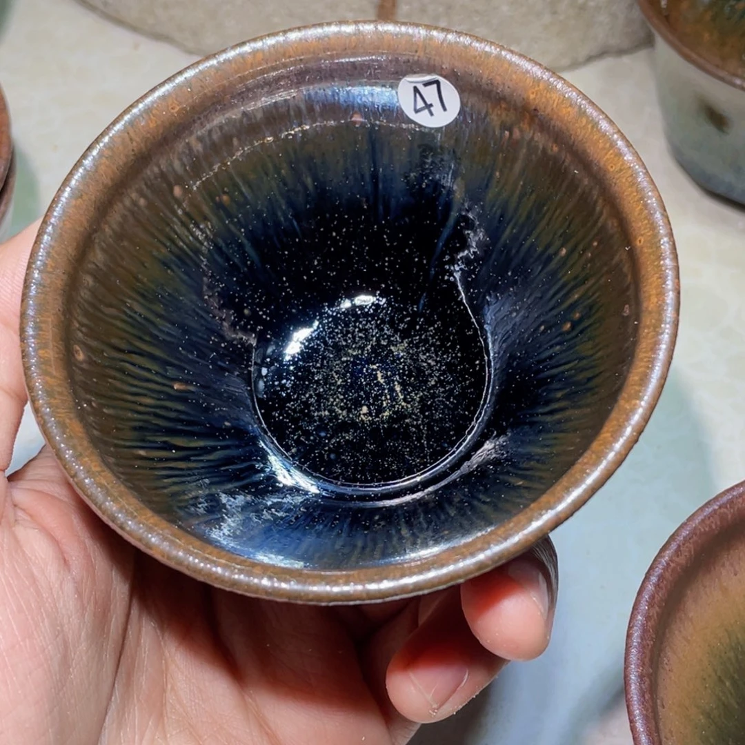 灰***迹茶盏龙窑柴烧建盏47