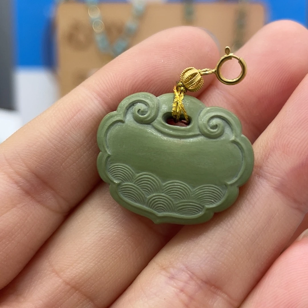 绿松石18K金镶嵌珠宝奇石