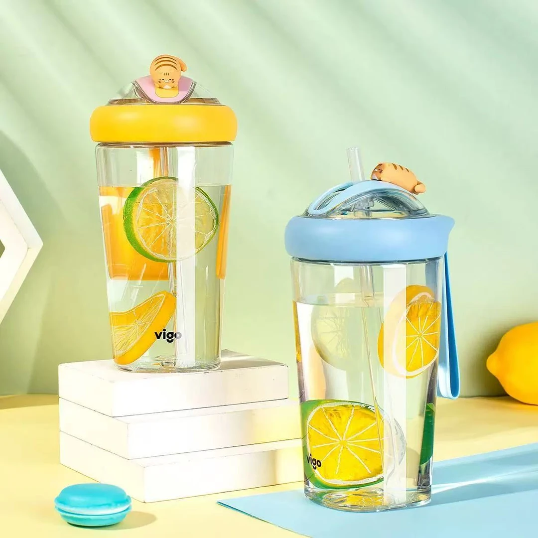 469便携式推盖吸管杯