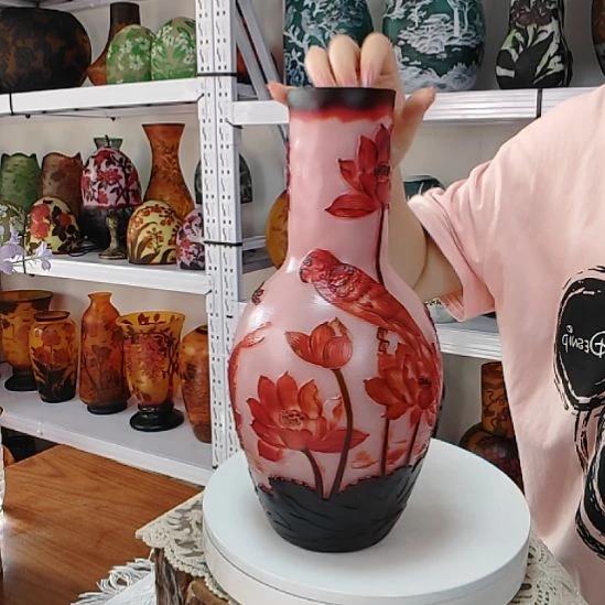 手工艺品琉璃【14】格雷花瓶