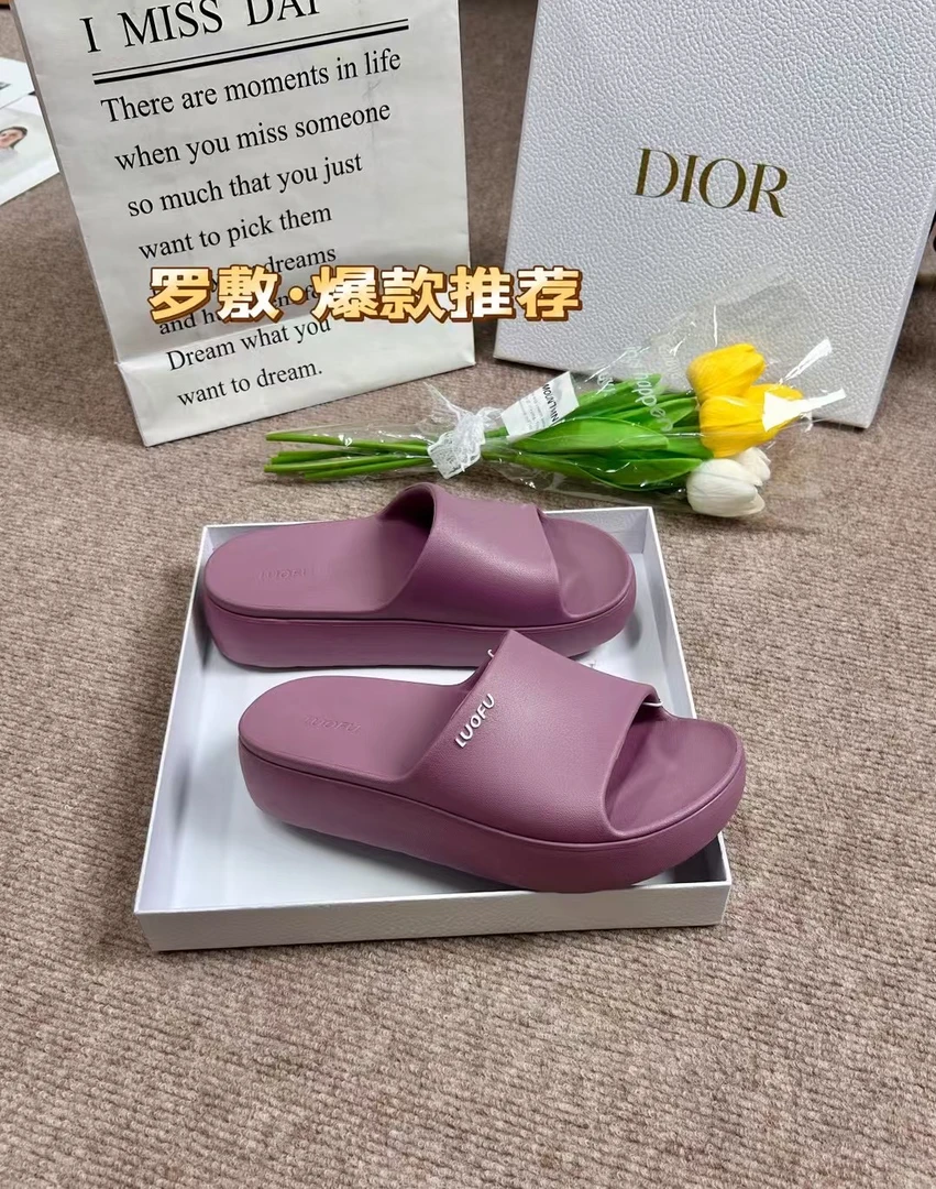 罗敷厚底女拖7221