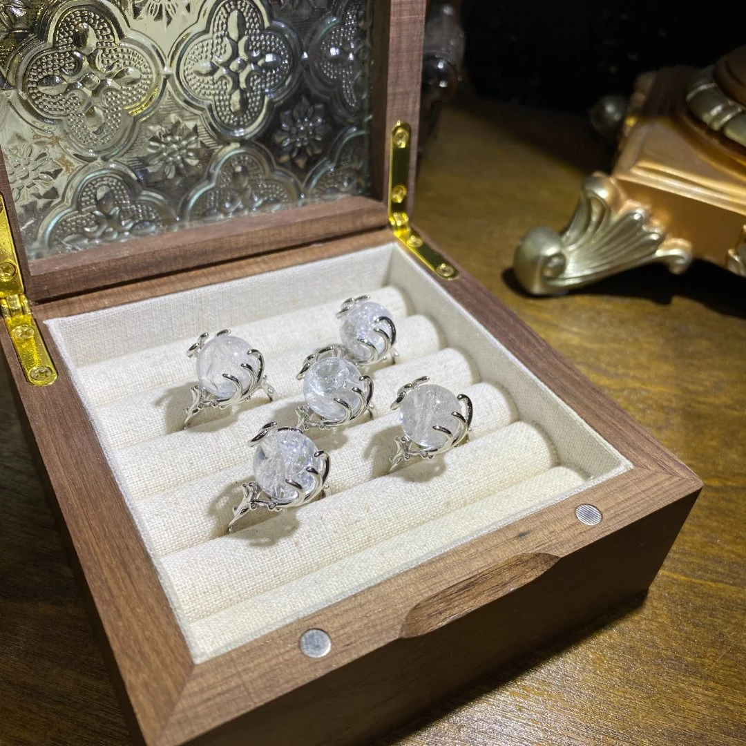 D25-天然白阿赛水晶戒指-多样性发其一