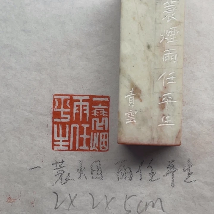 青田石印石一蓑烟雨任平生