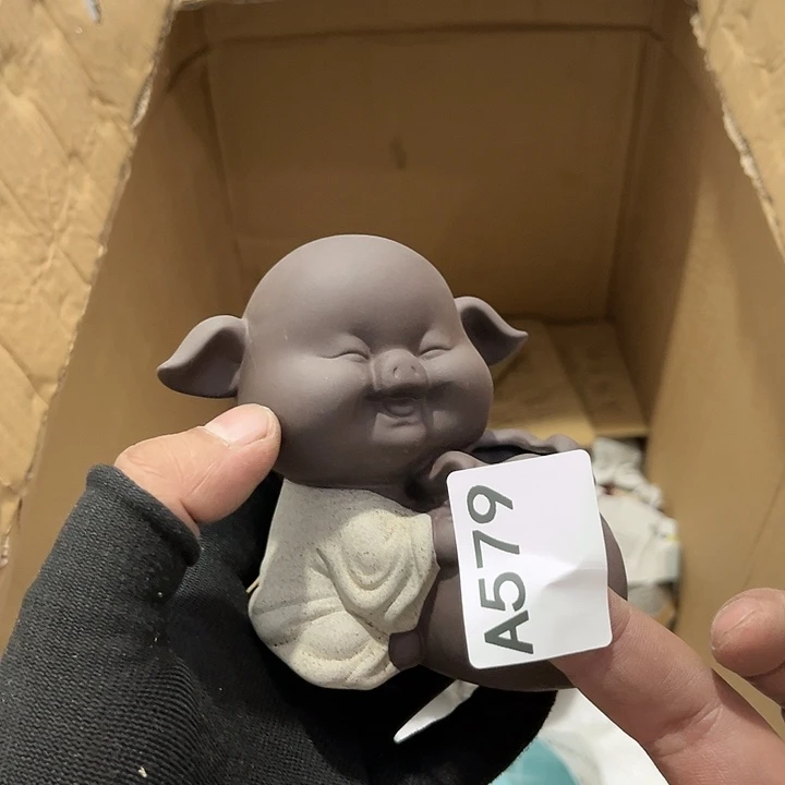 蛋***妈瓷片茶摆件工艺品摆件666