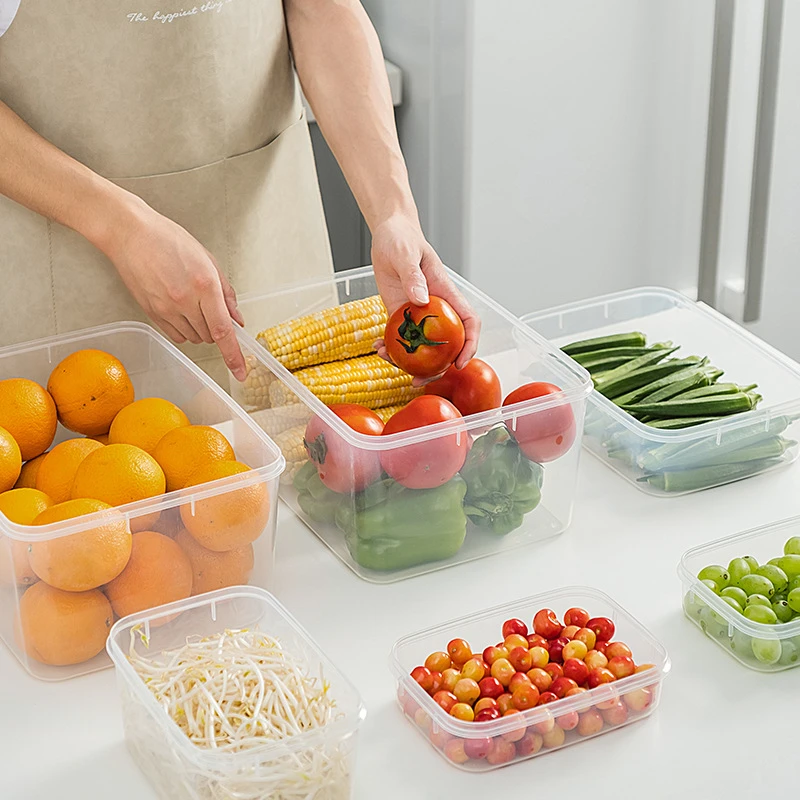 冰箱保鲜盒水果密封盒冷冻肉分装收纳盒带盖储存防漏收纳盒