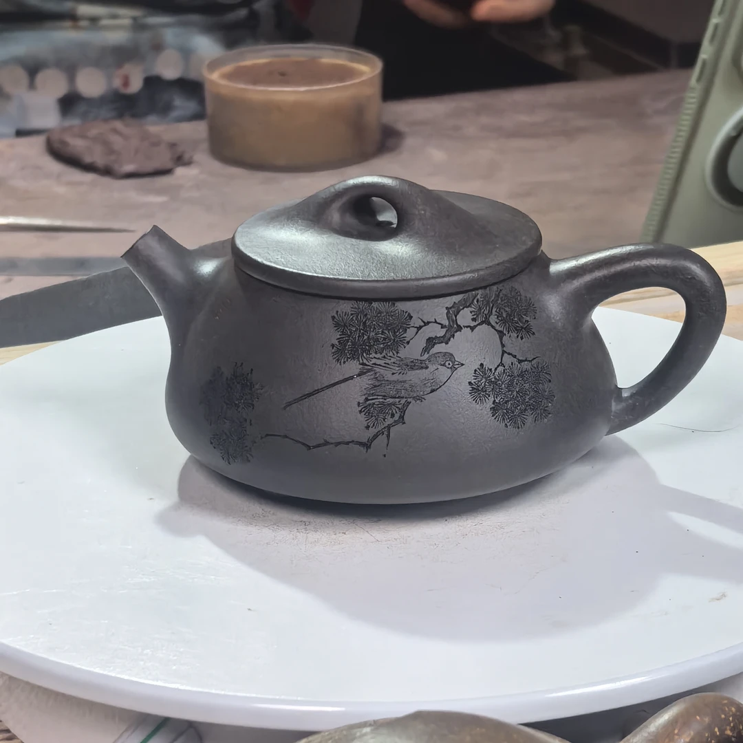 景州石瓢130毫升青灰泥全手工