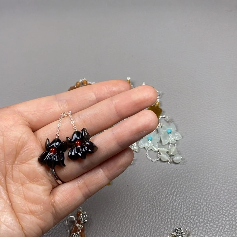 【闪购商品】蛇纹石玉挂件耳饰耳环项链未镶嵌