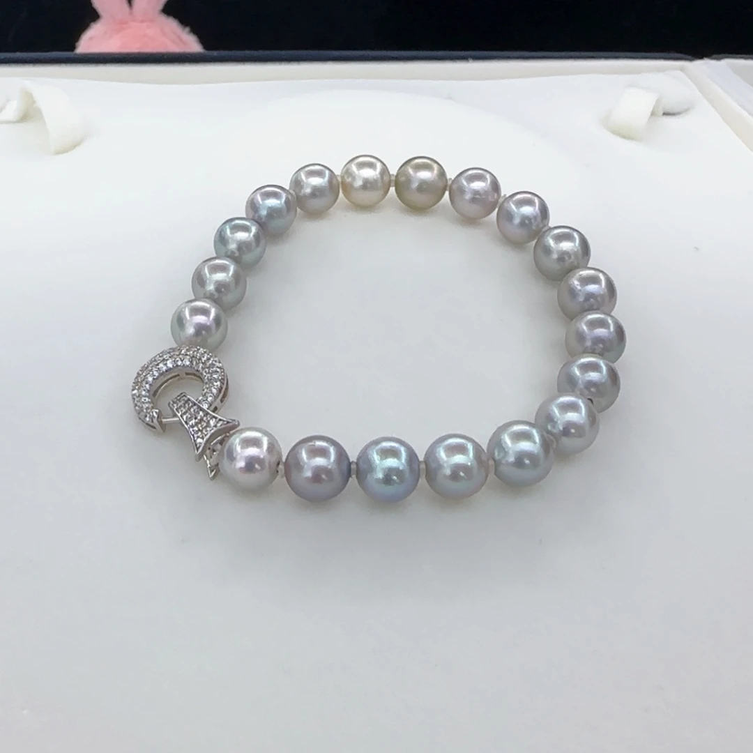 手绳海水珍珠银S925镶嵌